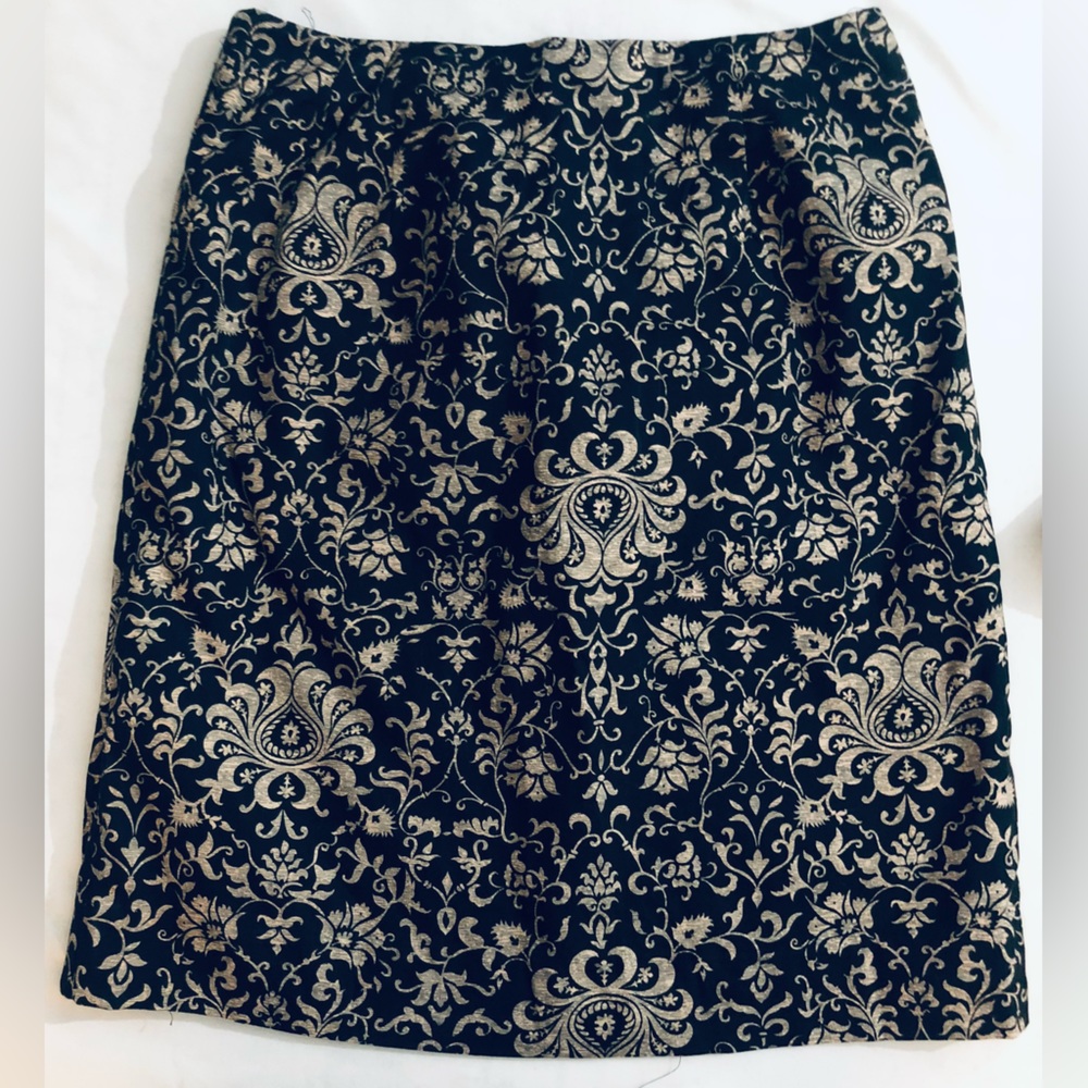 Midi skirt black and golden